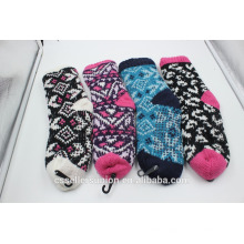 new arrival winter knitting wool fuzzy warm socks indoor home socks anti-slip for wholesale